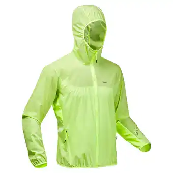 Decathlon Veste coupe vent de randonnée rapide homme fh500 helium wind jaune offre