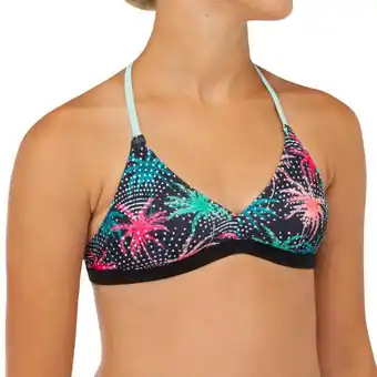 Decathlon Haut de maillot de bain surf fille triangle noir betty 500 offre
