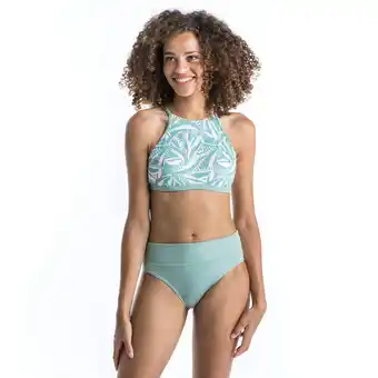 Decathlon Haut de maillot de bain femme brassière surf dos dégagé andrea rouge bordeaux offre