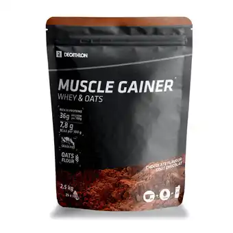 Decathlon Muscle gainer chocolat whey & avoine 2.5kg offre