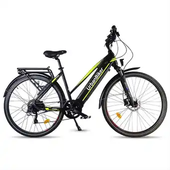 Decathlon Vélo électrique urbanbiker vtc viena 23 jaune, roues 28,720wh(48v 15ah) offre