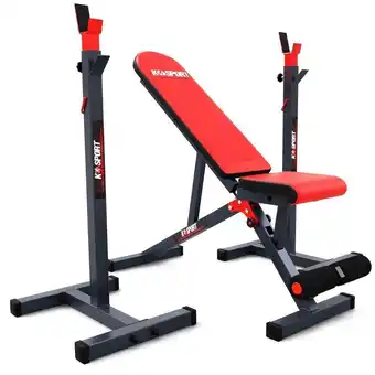 Decathlon Set avec banc réglable et rack à squat - max.180 kg offre