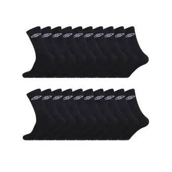 Decathlon Lot de 20 paires de chaussettes homme noir offre
