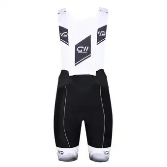 Decathlon Cuissard vélo à bretelles wave noir/blanc offre