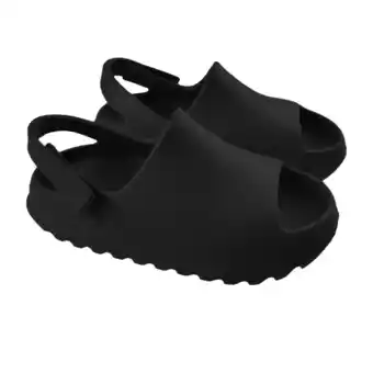 Tongue pour enfants brasileras de couleur noir avec semelle en caoutchouc