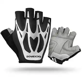 Decathlon Gants demi-doigts de cyclisme gants de sport réfléchissants m-2xl noir offre