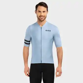 Maillot manches courtes cyclisme siroko m2 faro bleu pâle homme