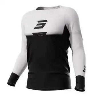 Decathlon Maillot manches longues shot rogue stok blanc - enfant offre