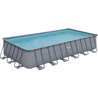 Decathlon Piscine tubulaire grise - ludo 5 - 7.32 x 3.66 x 1.32 m - sans filtration offre