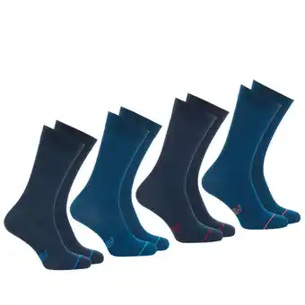 Decathlon Lot de 4 paires de chaussettes hautes homme crew ecopack offre