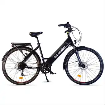 Decathlon Vélo de ville électrique urbanbiker sidney 23, noir 28, 540 wh (36 v 15 ah) offre