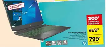 Carrefour Ordinateur Portable Gaming Hp 15-ec1188nf F5 offre