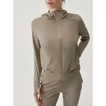 Decathlon Veste de sport femme avec zip et capuche offre
