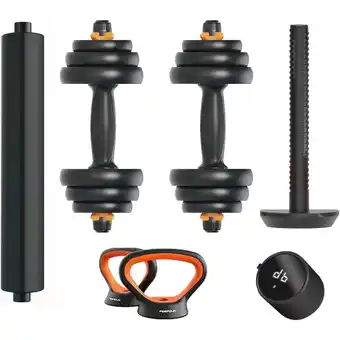 Decathlon Kit haltère + barre + kettlebell + capteur xiaomi fed v2 20kg offre