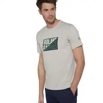 Decathlon T-shirt col rond panneau roland-garros homme - gris offre