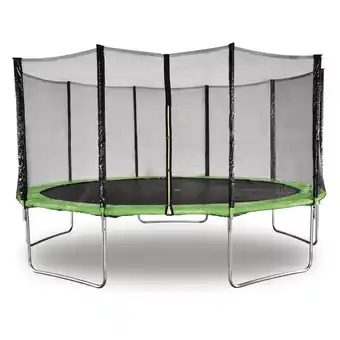 Decathlon Trampoline yoopi - ø 4.60 m - vert - avec filet + échelle + couverture + kit offre