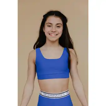 Decathlon Soutien-gorge de sport bleu pour fille. offre