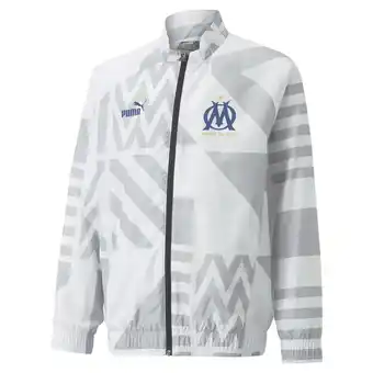 Blouson d’avant-match de football olympique de marseille enfant et adolescent