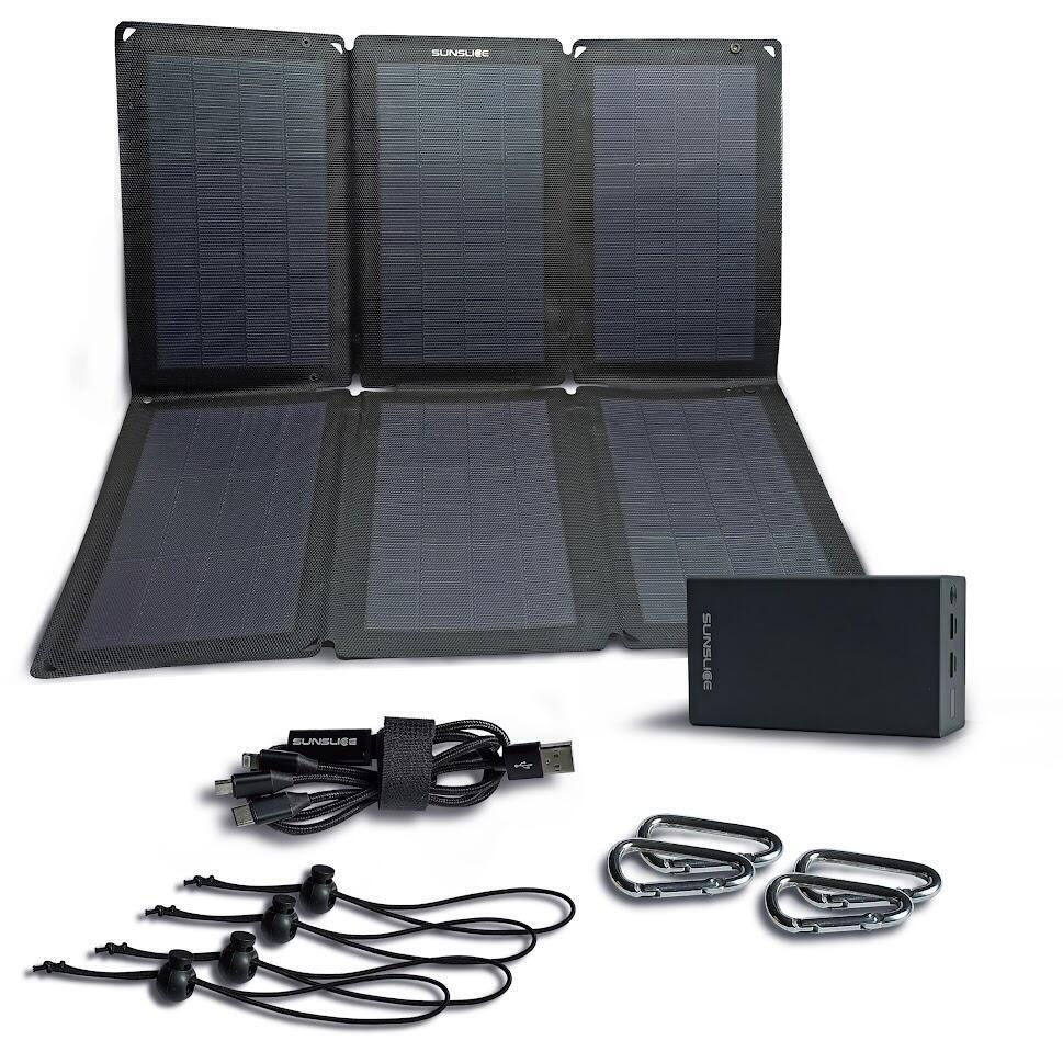 Promo Pack energie nomade panneau solaire 48w avec batterie 148wh