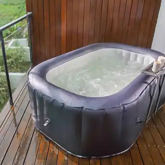 Decathlon Spa gonflable compact 2 personnes avec table latérale, tapis de sol, bâche, offre