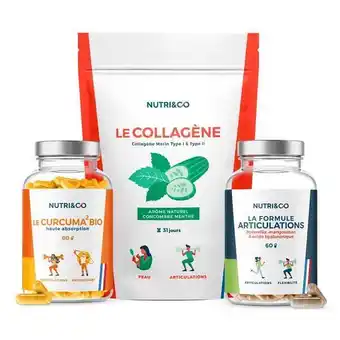 Pack articulations - le curcuma bio + le collagène menthe+ formule articulations