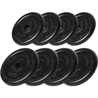 Decathlon 8 poids en caoutchouc | musculation | diametre 31 mm | lot de 4x5 kg et 4x2,5 kg offre