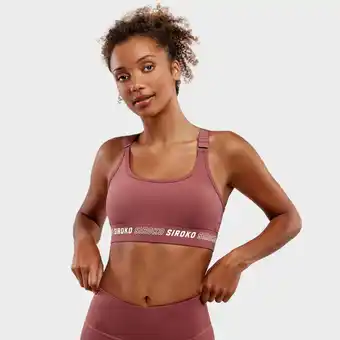 Decathlon Brassière maintien élevé fitness siroko cardio copper rouge cuivré femme offre