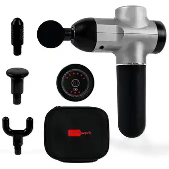 Pistolet de massage kraftwerk - 6 niveaux, 4 têtes de massage