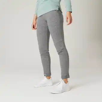 Decathlon Pantalon jogging slim fitness femme - 500 gris offre
