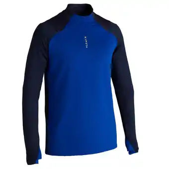 Decathlon Sweat de football 1/2 zip adulte t500 bleu offre