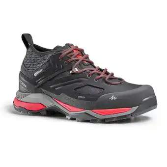 Decathlon Chaussures imperméables de randonnée montagne - mh900 noir/rouge - homme offre