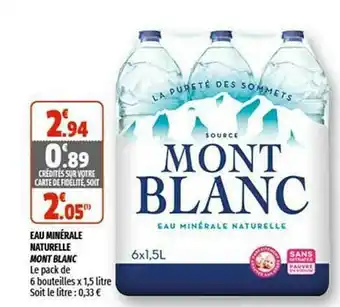 Coccinelle Express Eau Minérale Naturelle Mont Blanc offre