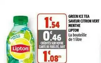 Coccinelle Express Green Ice Tea Saveur Citron Vert Menthe Lipton offre