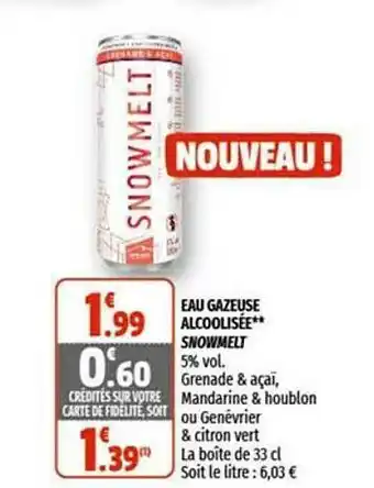 Coccinelle Express Eau Gazeuse Alcoolisée Snowmelt offre