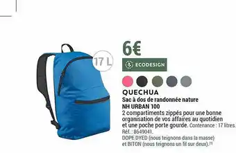 Sac à Dos De Randonnée Nature Nh Urban 100 Quechua