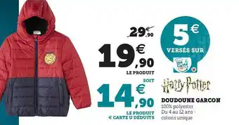 Hyper U Doudoune Garçon Harry Potter offre