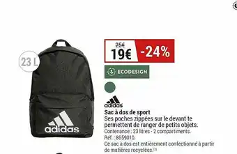 Decathlon Sac à Dos De Sport Adidas offre