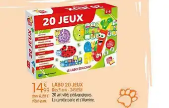 King Jouet Labo 20 Jeux offre