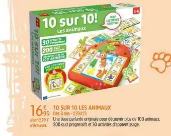 King Jouet 10 Sur 10 Les Animaux offre
