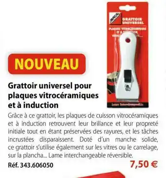 Mathon Grattoir Universel Pour Plaques Vitrocéramiques Et Induction offre