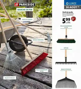 Lidl Outil De Jardin Parkside offre