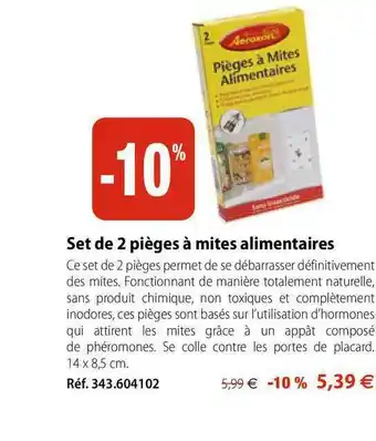 Mathon Set De 2 Pièges à Mites Alimentaires offre