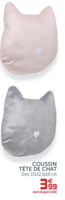 Coussin tête De Chat