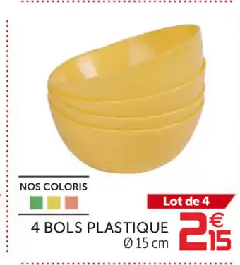 Gifi 4 Bols Plastique offre