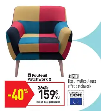 Conforama Fauteuil patchwork 2 offre