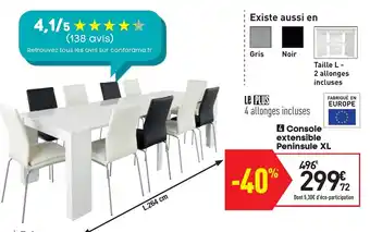 Conforama Console extensible peninsule XL offre
