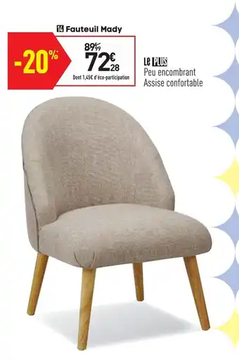 Conforama Fauteuil mady offre