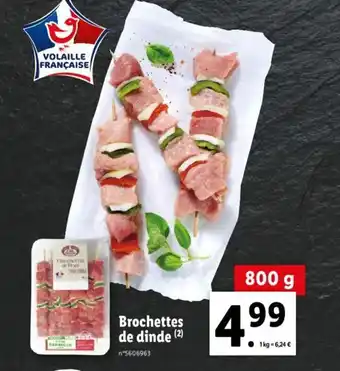 Lidl Brochettes de dinde offre