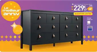 Conforama Commode 8 tiroirs real offre