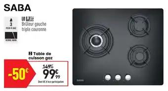 Conforama Table de cuisson gaz offre